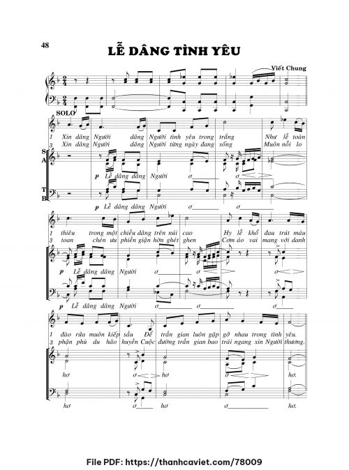Lễ dâng tình yêu - Viết Chung - trang 1