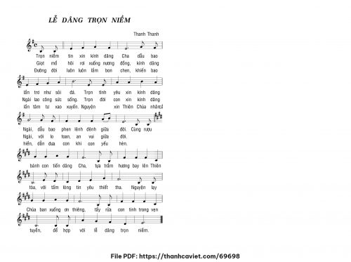 Lễ dâng trọn niềm - Thanh Thanh - trang 1