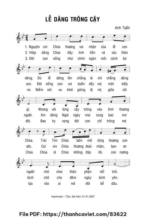 Lễ dâng trông cậy - Anh Tuấn - trang 1
