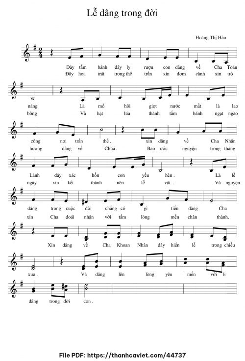 Lễ dâng trong đời - Hoàng Thị Hảo - trang 1