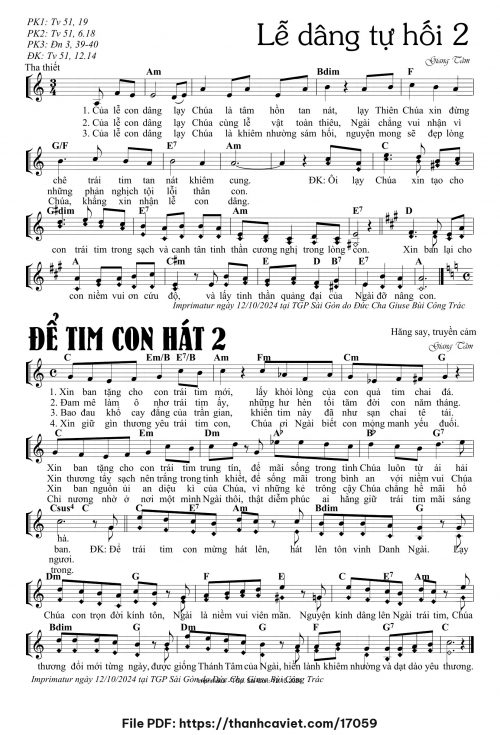 Lễ dâng tự hối 2 - Lm. Giang Tâm - trang 1