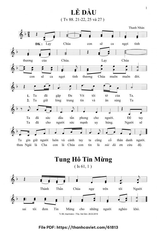 Lễ Dầu - Thanh Nhàn - trang 1