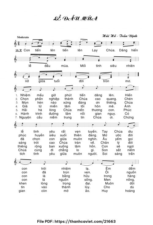 Lễ đầu mùa - Hải Hồ - Trần Định - trang 1