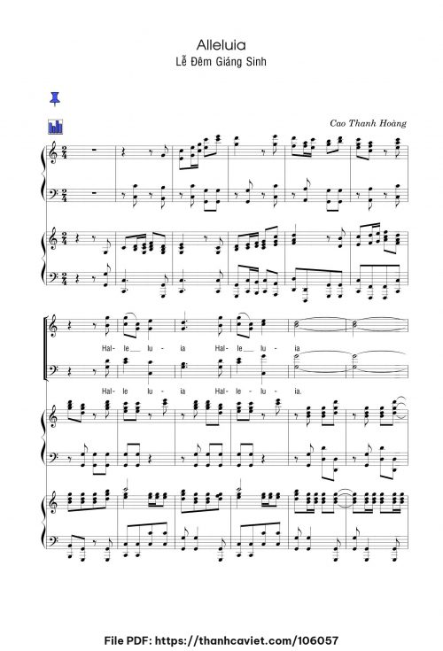 Lễ đêm Giáng Sinh – Alleluia - Cao Thanh Hoàng - trang 1