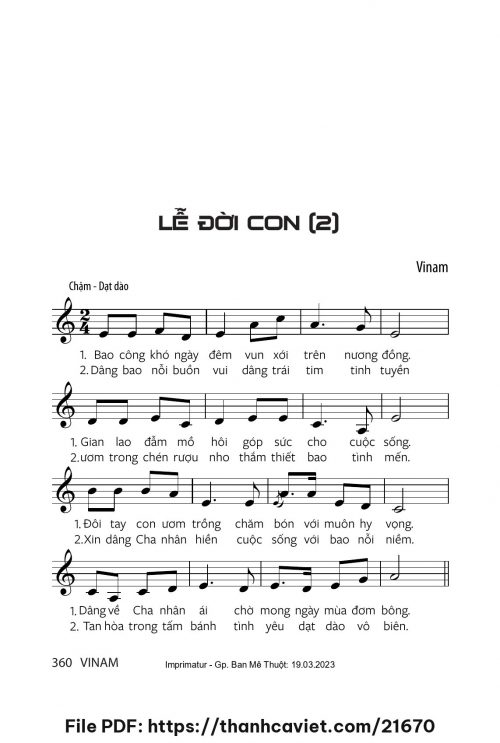Lễ đời con 2 - Vinam - trang 1
