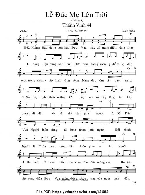 Lễ Đức Mẹ lên trời - Xuân Minh - trang 1