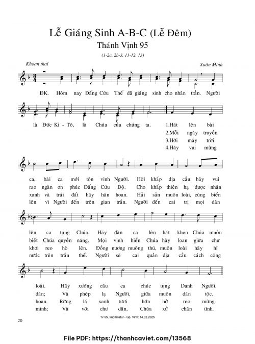 Lễ Giáng Sinh ABC – Lễ đêm [2 bè] - Xuân Minh - trang 1