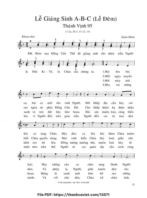 Lễ Giáng Sinh ABC – Lễ đêm [3 bè] - Xuân Minh - trang 1