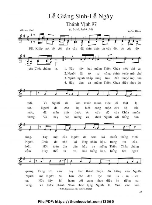 Lễ Giáng Sinh – Lễ ngày - Xuân Minh - trang 1