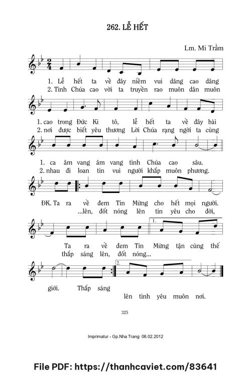 Lễ hết - Lm. Mi Trầm - trang 1