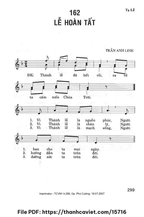 Lễ Hoàn tất - Trần Anh Linh - trang 1