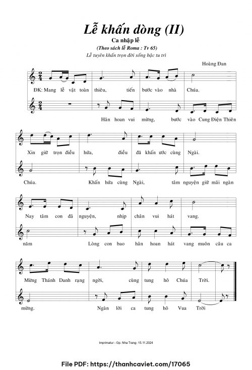 Lễ khấn dòng [II] - Hoàng Đan - trang 1