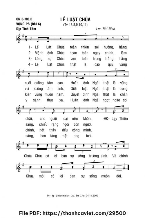 Lề luật Chúa - Lm. Bùi Ninh - trang 1