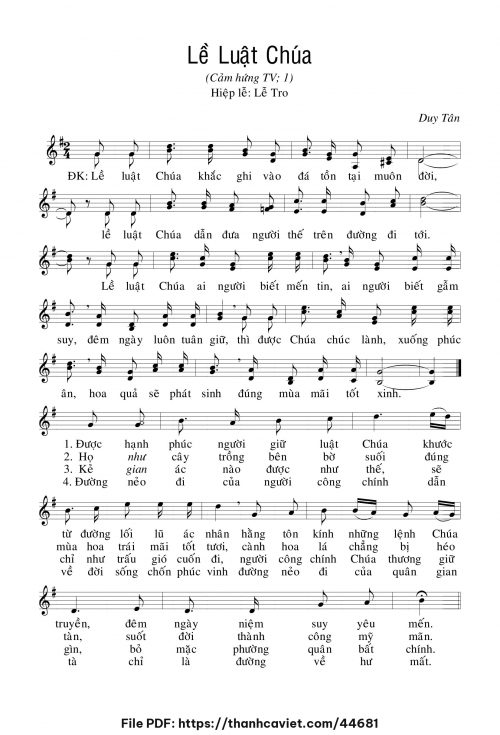 Lề luật Chúa - Duy Tân - trang 1