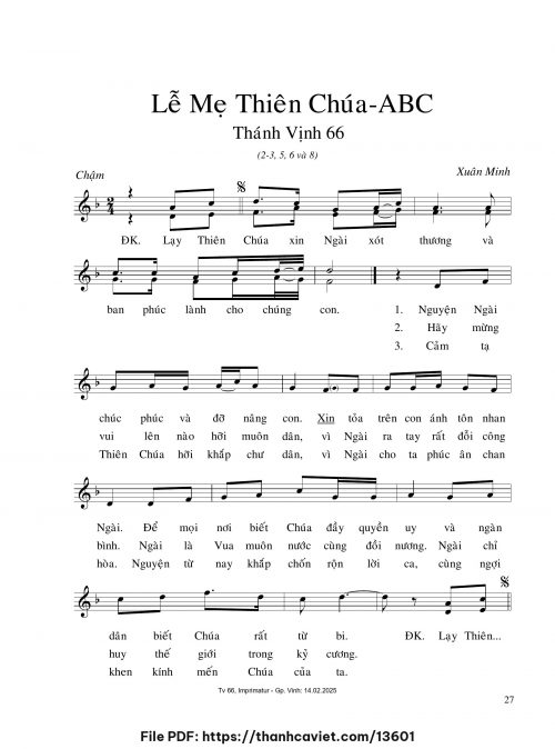 Lễ Mẹ Thiên Chúa ABC - Xuân Minh - trang 1