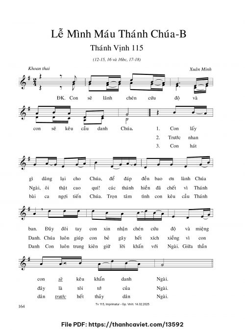 Lễ Mình Máu Thánh Chúa B [1] - Xuân Minh - trang 1