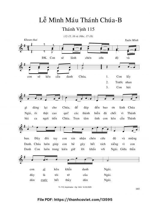 Lễ Mình Máu Thánh Chúa B [2] - Xuân Minh - trang 1