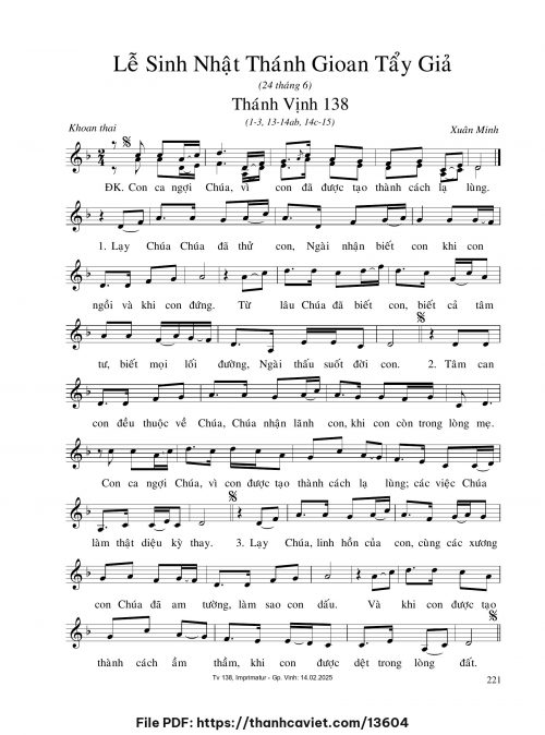 Lễ Sinh Nhật Thánh Gioan Tầy Giả - Xuân Minh - trang 1