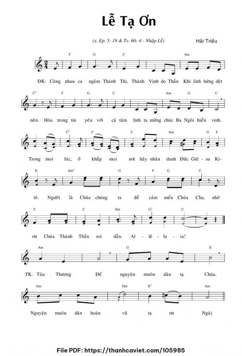 Lễ Tạ ơn - Hải Triều - trang 1