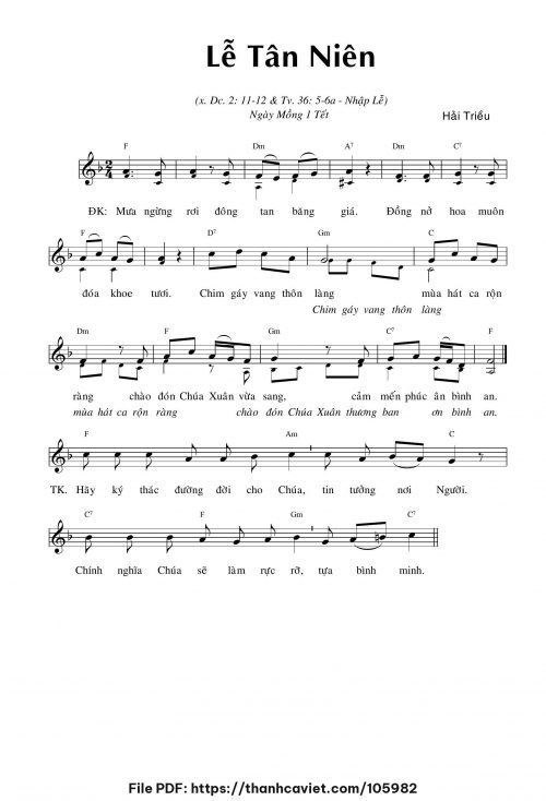 Lễ Tân Niên - Hải Triều - trang 1