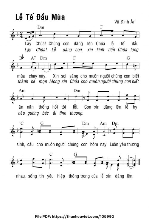 Lễ tế đầu mùa - Vũ Đình Ân - trang 1