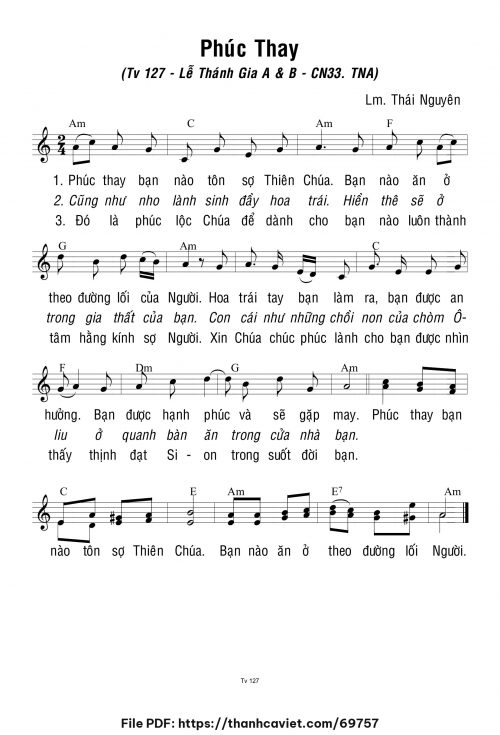 Lễ Thánh Gia năm A - Lm. Thái Nguyên - trang 1