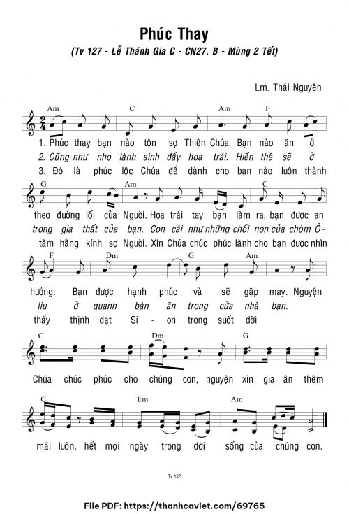 Lễ Thánh Gia năm C - Lm. Thái Nguyên - trang 1