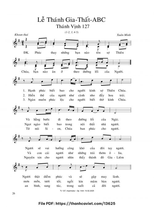 Lễ Thánh Gia Thất ABC - Xuân Minh - trang 1