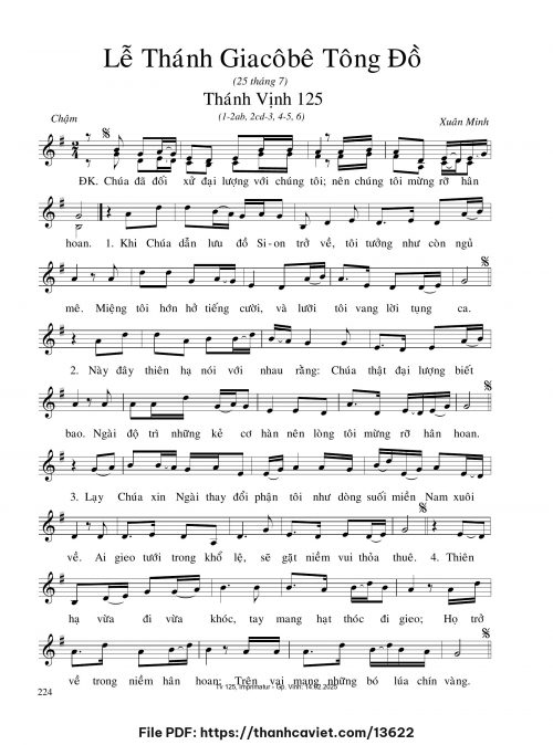 Lễ Thánh Giacôbê Tông Đồ - Xuân Minh - trang 1