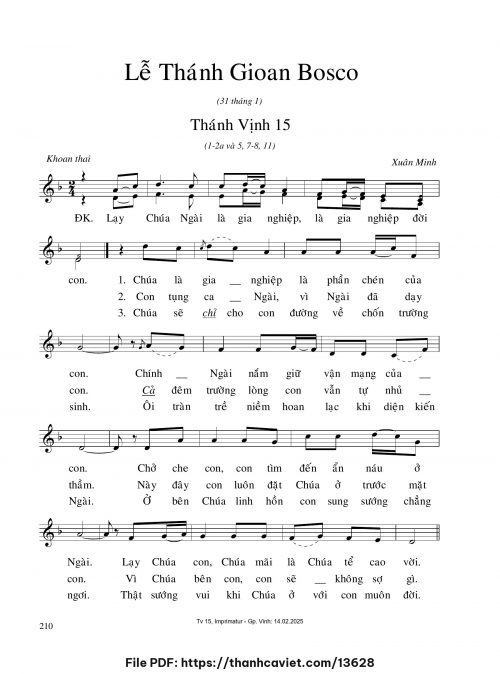 Lễ Thánh Gioan Bosco - Xuân Minh - trang 1