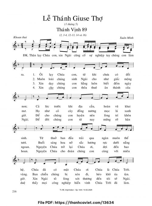 Lễ Thánh Giuse thợ - Xuân Minh - trang 1