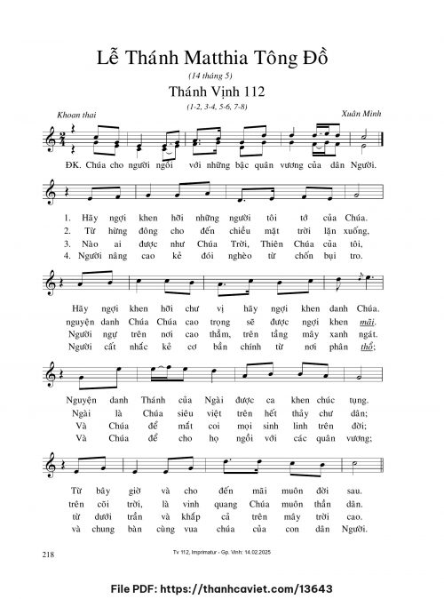 Lễ Thánh Matthia Tông Đồ - Xuân Minh - trang 1