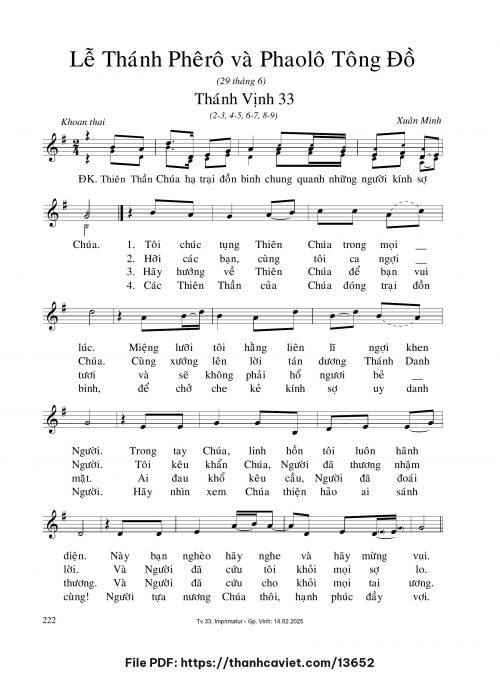 Lễ Thánh Phêrô và Phaolô Tông Đồ - Xuân Minh - trang 1