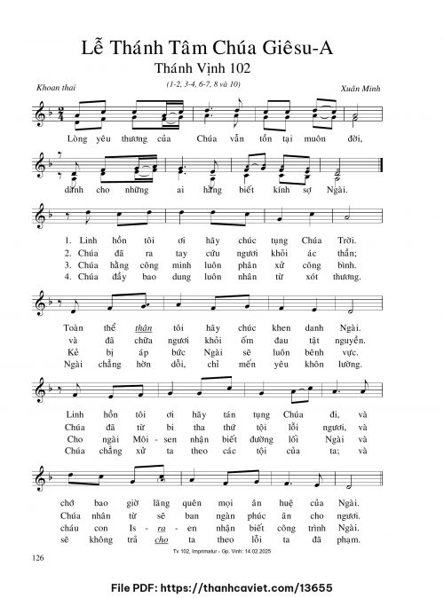 Lễ Thánh Tâm Chúa Giêsu A - Xuân Minh - trang 1