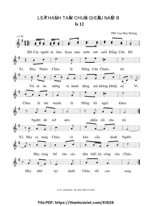 Lễ Thánh Tâm Chúa Giêsu năm B - Cao Huy Hoàng - trang 1