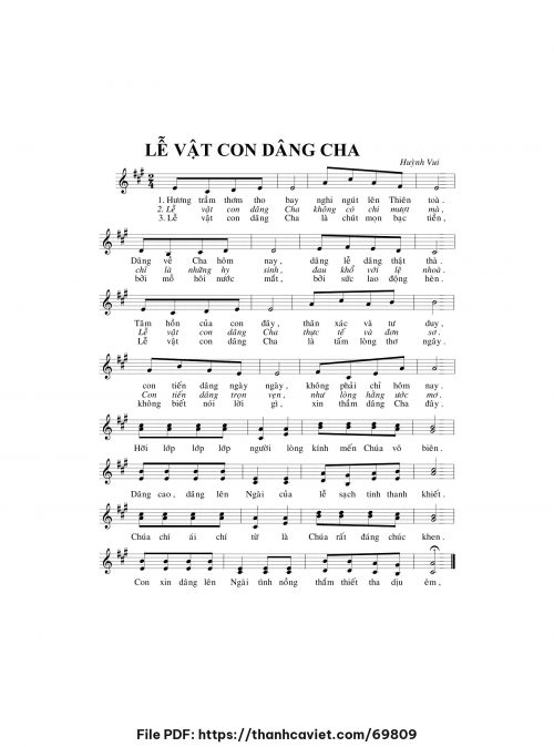 Lễ vật con dâng Cha - Huỳnh Vui - trang 1