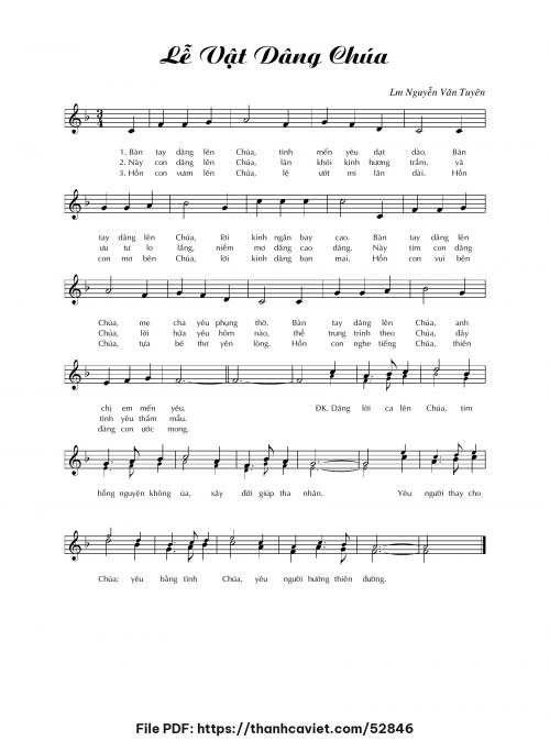 Lễ vật dâng Chúa - Lm. Nguyễn Văn Tuyên - trang 1