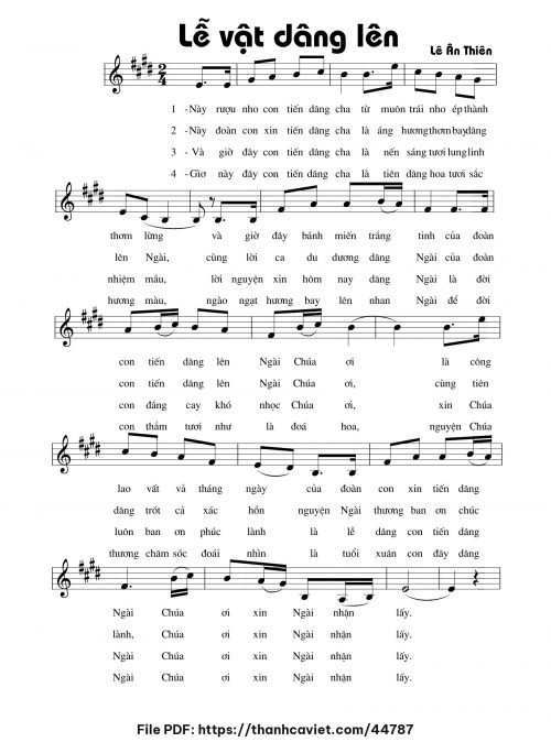 Lễ vật dâng lên - Lê Ân Thiên - trang 1