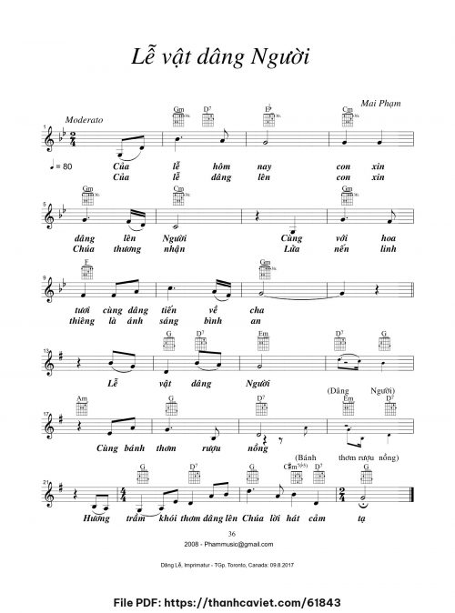 Lễ vật dâng Người - Mai Phạm - trang 1