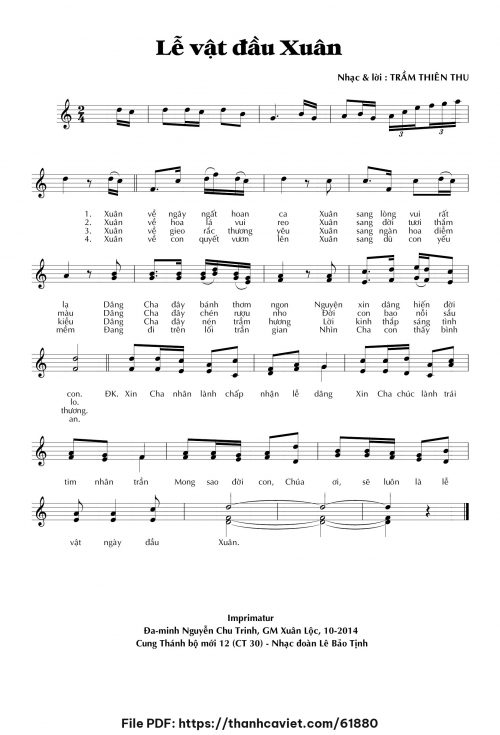 Lễ vật đầu xuân - Trầm Thiên Thu - trang 1