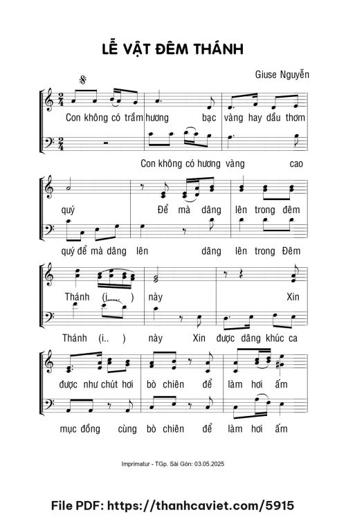 Lễ vật đêm thánh - Giuse Nguyễn - trang 1