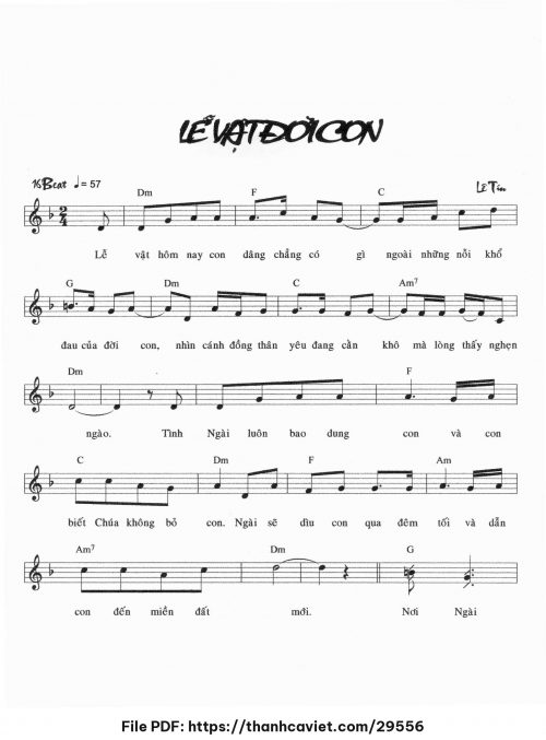 Lễ vật đời con - Lê Tín - trang 1
