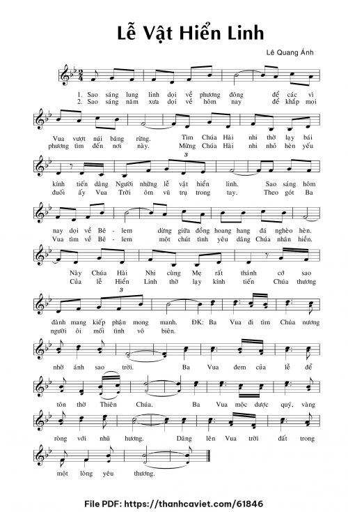 Lễ vật Hiển Linh - Lê Quang Ánh - trang 1
