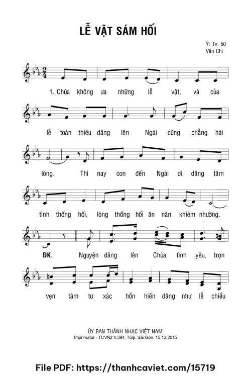 Lễ vật sám hối - Lm. Văn Chi - trang 1