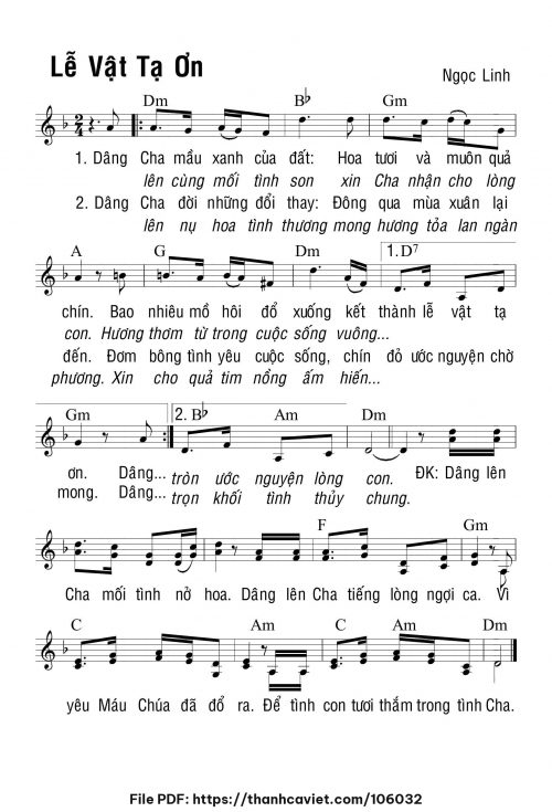 Lễ vật tạ ơn - Ngọc Linh - trang 1