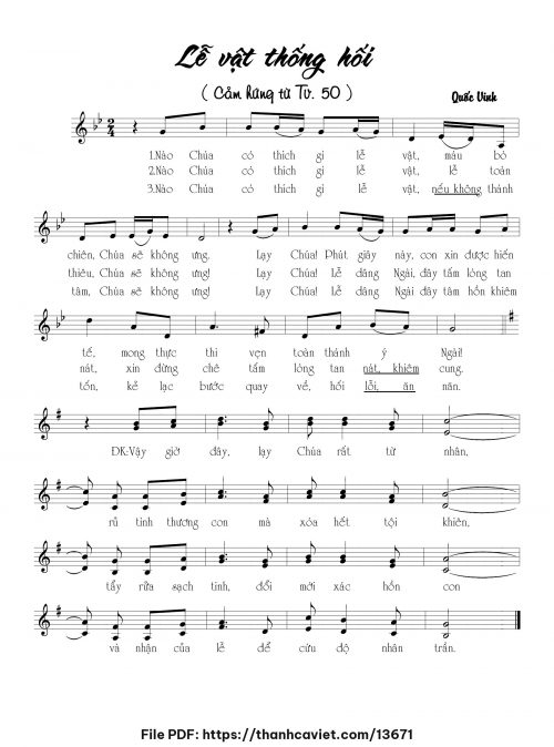 Lễ vật thống hối - Quốc Vinh - trang 1