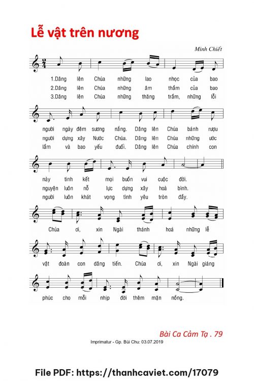 Lễ vật trên nương - Lm. Minh Chiết - trang 1