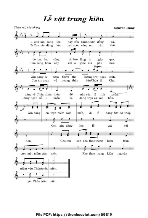 Lễ vật trung kiên - Nguyễn Hùng Lân - trang 1