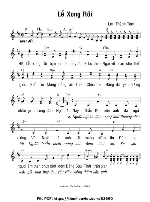 Lễ xong rồi - Lm. Thành Tâm - trang 1