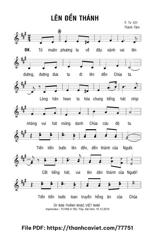 Lên đền thánh - Lm. Thành Tâm - trang 1